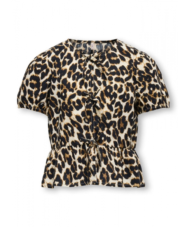 KIDS ONLY Leopard Bow Shirt til piger billede 1