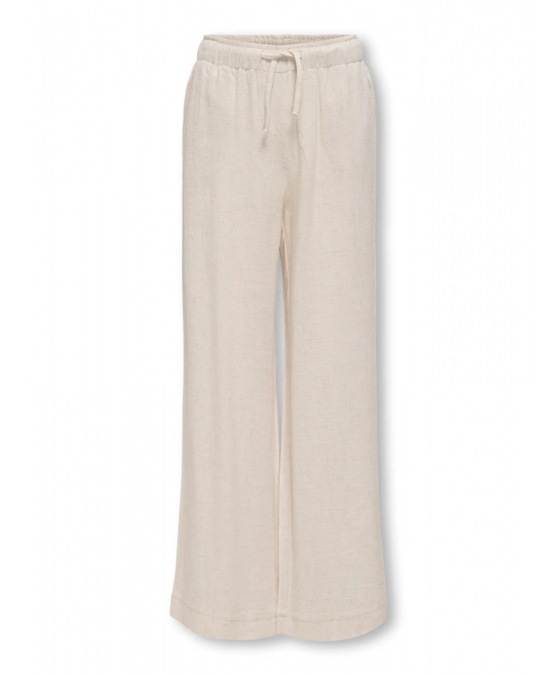 KIDS ONLY Linen bukser straight fit i beige til piger billede 4