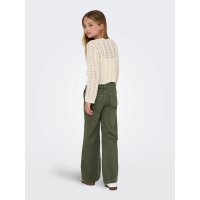 KIDS ONLY strikcardigan i beige til piger