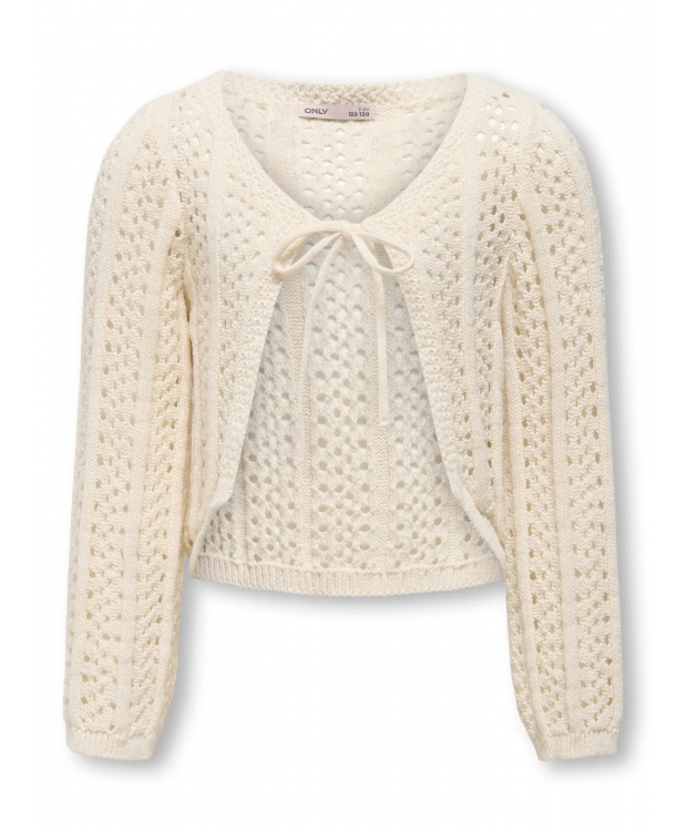 KIDS ONLY strikcardigan i beige til piger billede 3