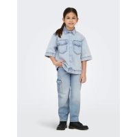 KIDS ONLY denim bukser bred pasform i light blue til piger