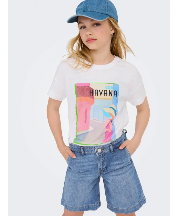 KIDS ONLY KOGCOMET shorts i bred pasform i lyseblå denim til piger billede 2