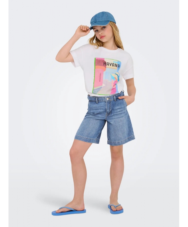 KIDS ONLY KOGCOMET shorts i bred pasform i lyseblå denim til piger billede 3