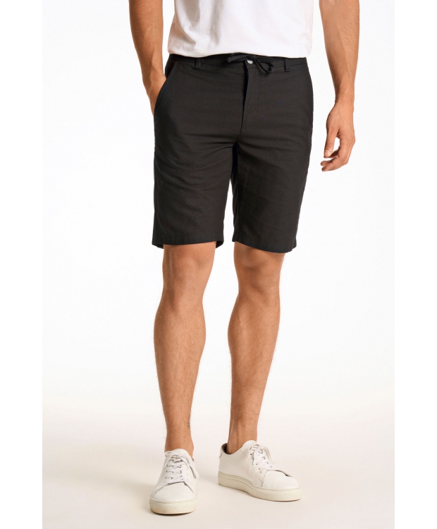 Lindbergh hør shorts i sort til herre billede 3