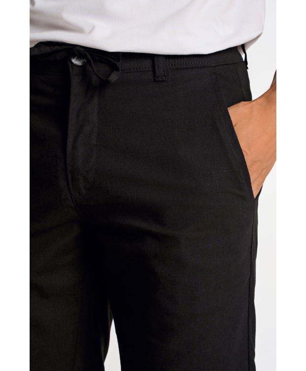 Lindbergh hør shorts i sort til herre billede 6