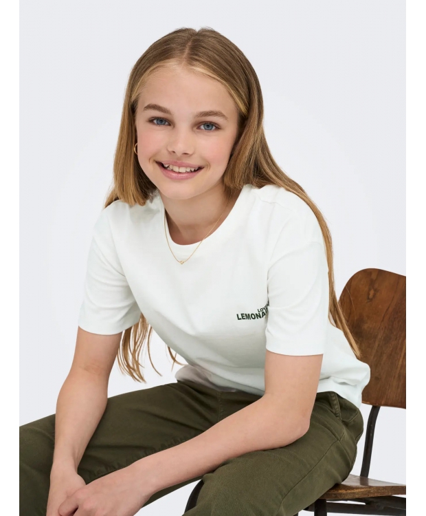 KIDS ONLY KOGHELEN T-shirt i hvid til piger billede 2