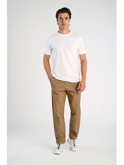 Lindbergh twill bukser i Deep sand til herre