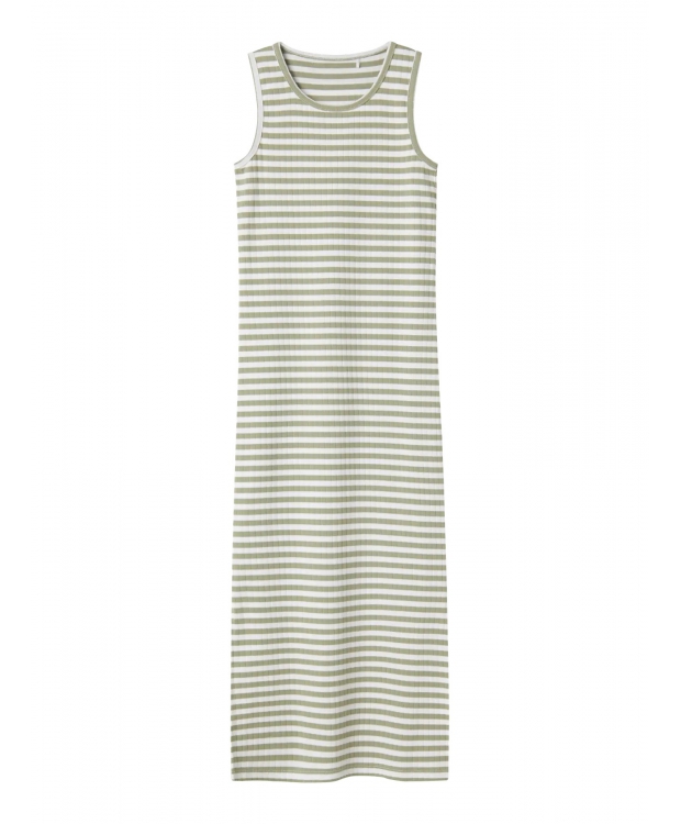 Name It kjole i slim fit med grønne striber til piger billede 1