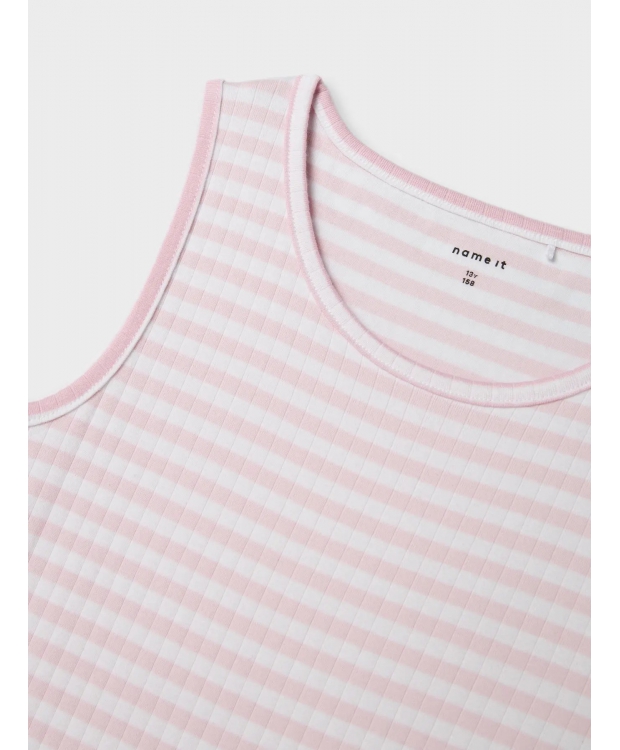Name It kjole i slim fit med lyserøde striber til piger billede 3