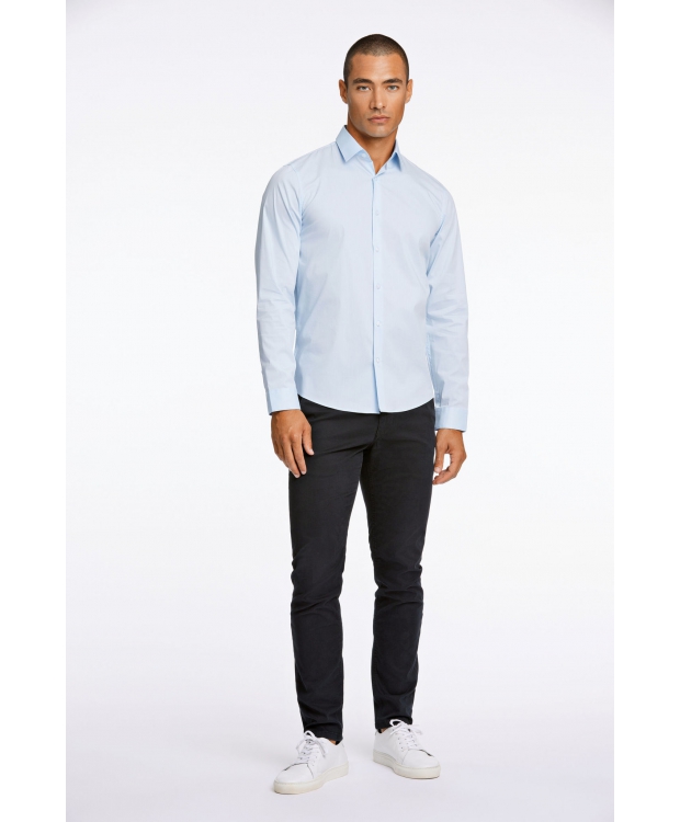 Lindbergh Superflex poplinskjorte med lange ærmer i LT blue til herre billede 5