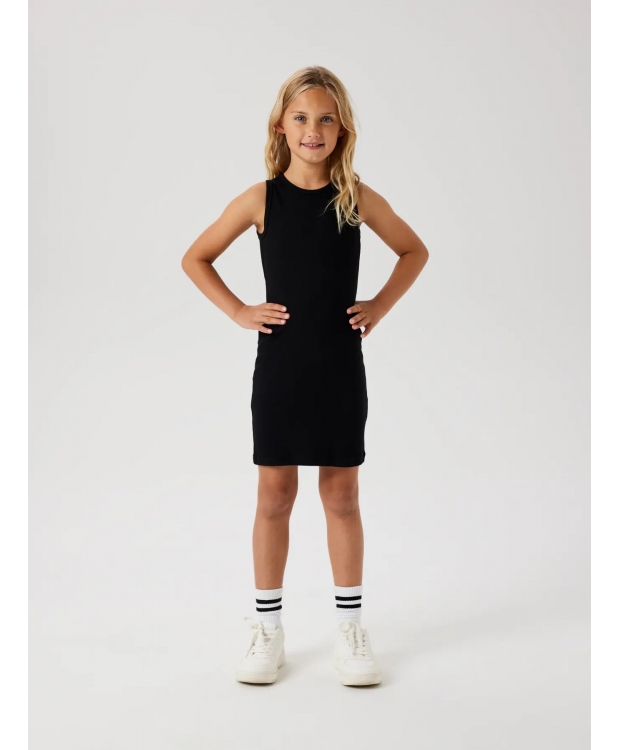 Name It slim fit kjole i sort til piger billede 1