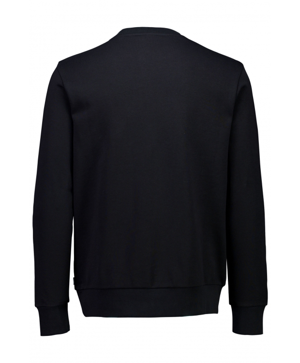 Lindbergh Sort sweatshirt med logoprint og O-hals i sort til herre billede 5