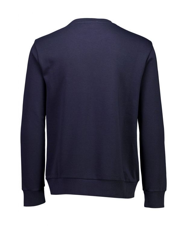 Lindbergh Navy sweatshirt med logoprint O-hals til herre billede 5