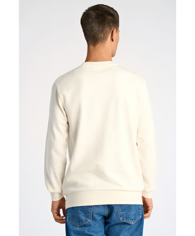 Lindbergh Pearl hvid sweatshirt med logoprint O-hals til herre billede 3