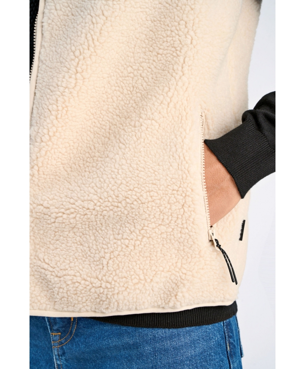 Lindbergh fleecevest i Off White til herre billede 6