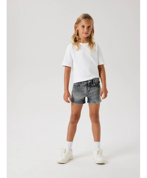 Name It denimshorts i grå til piger billede 2