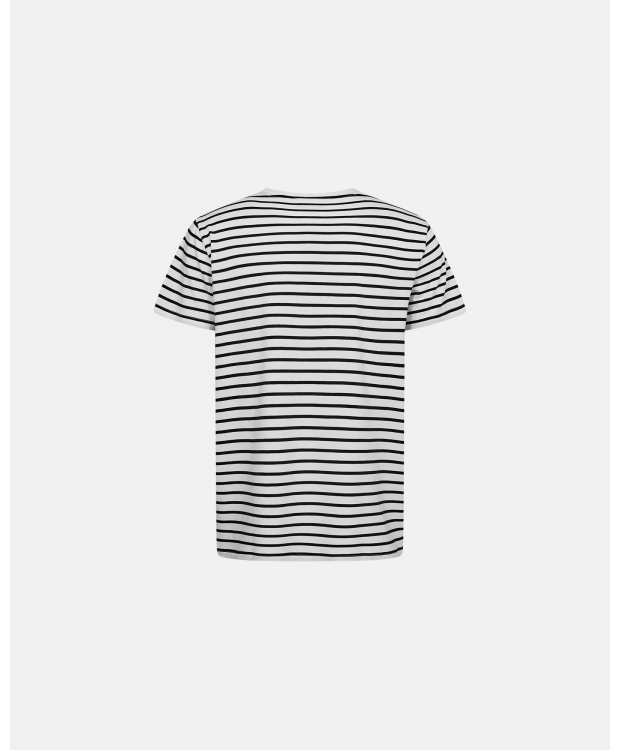 Resteröds bambus-T-shirt i hvid med sorte striber til herre billede 8