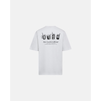 Resteröds Tas Print T-shirt i hvid til herre