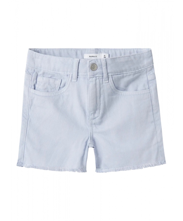 Name It shorts i babyblå til piger billede 1
