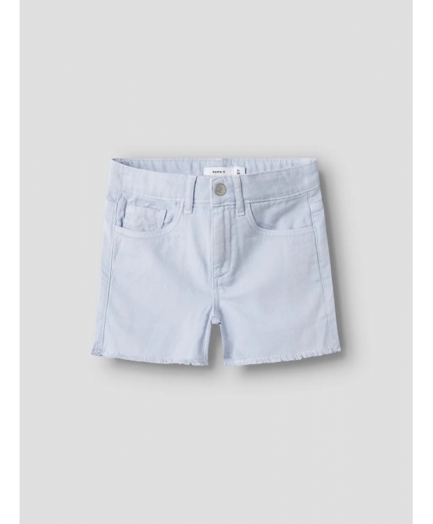 Name It shorts i babyblå til piger billede 5