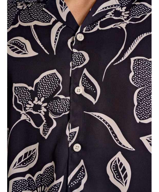 Lindbergh kortærmet skjorte i 100% Lyocell med all-over print til herre billede 5