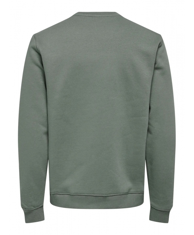 ONLY & SONS sweatshirt med rund hals i Castor-grå til herre billede 7