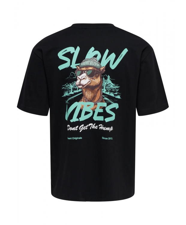 ONLY & SONS t-shirt med Slow Vibes print i sort til herre billede 2