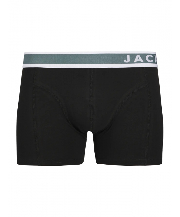 Jack & Jones 3-pak underbukser i sort med farvet elastik til herre billede 6