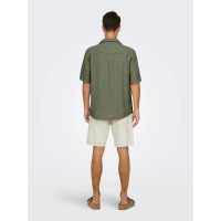 ONLY & SONS olivenfarvet T-shirt skjorte til herre
