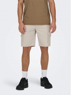 ONLY & SONS cargoshorts i beige til herre