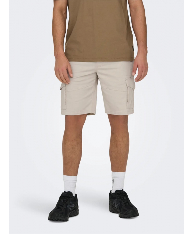 ONLY & SONS cargoshorts i beige til herre billede 1