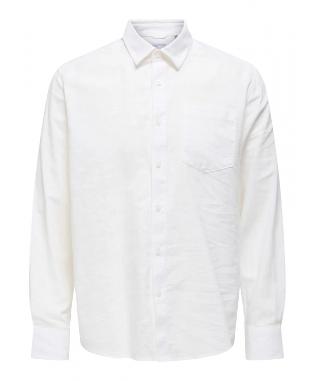 ONLY & SONS skjorte i hvid til herre billede 5