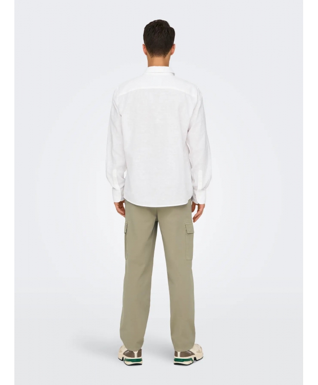 ONLY & SONS skjorte i hvid til herre billede 3
