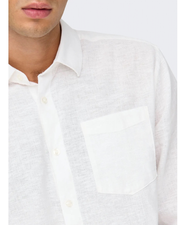 ONLY & SONS skjorte i hvid til herre billede 7