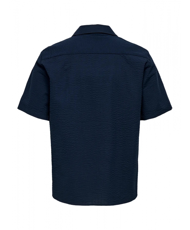 ONLY & SONS kortærmet skjorte i Navy Blazer til herre billede 7