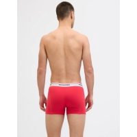 Jack & Jones 3-pak trunks i rød, sort og blå til herre