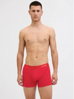 Jack & Jones 3-pak trunks i rød, sort og blå til herre