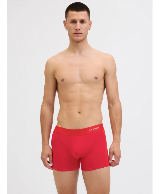 Jack & Jones 3-pak trunks i rød, sort og blå til herre billede 1