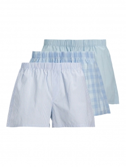 JACK & JONES JACMILANO 3-pak vævede boksershorts i lyseblå nuancer til herre