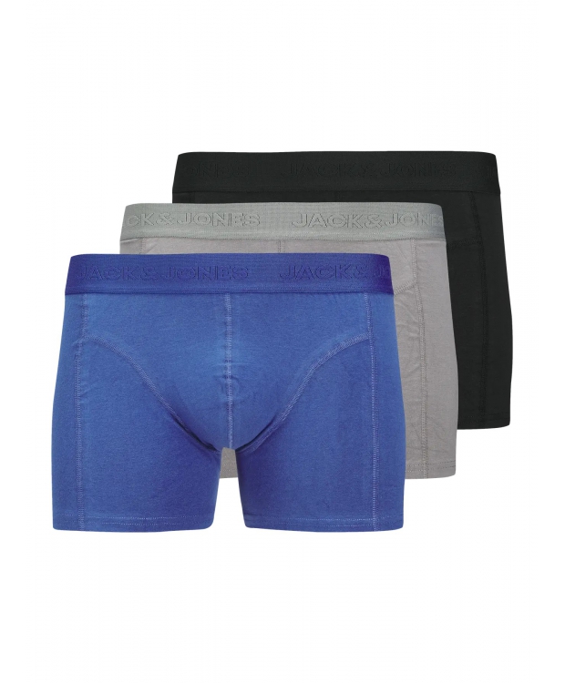 Jack & Jones 3-pak trunks i blå, grå og sort til herre billede 7