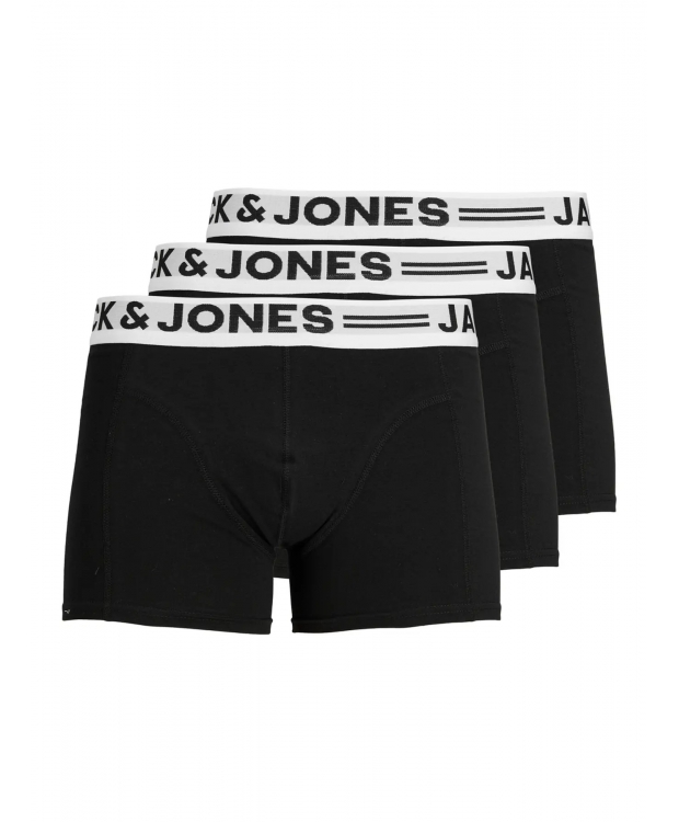 Jack & Jones 3-pak boksershorts i sort med hvid elastik til herre billede 9