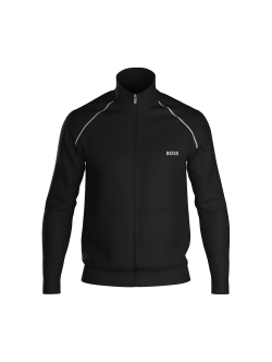 BOSS Mix&Match sweatshirt med lynlås i sort til herre