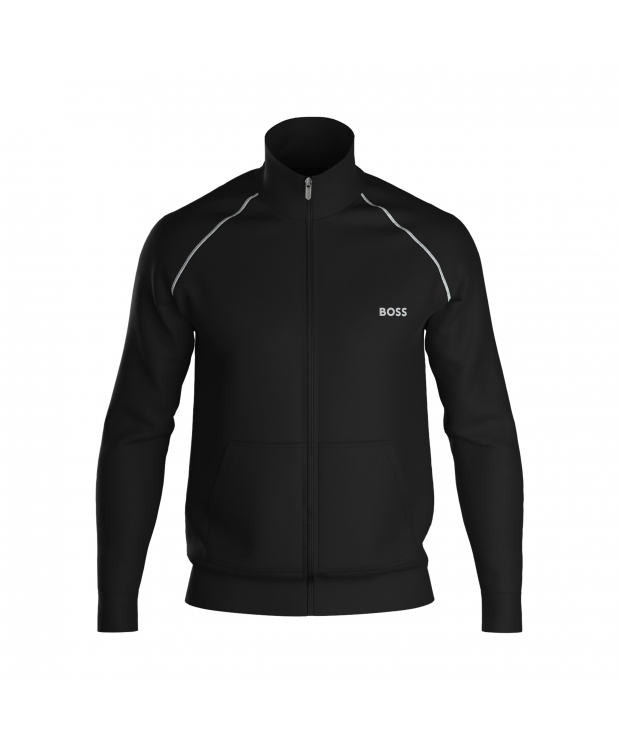 BOSS Mix&Match sweatshirt med lynlås i sort til herre billede 1