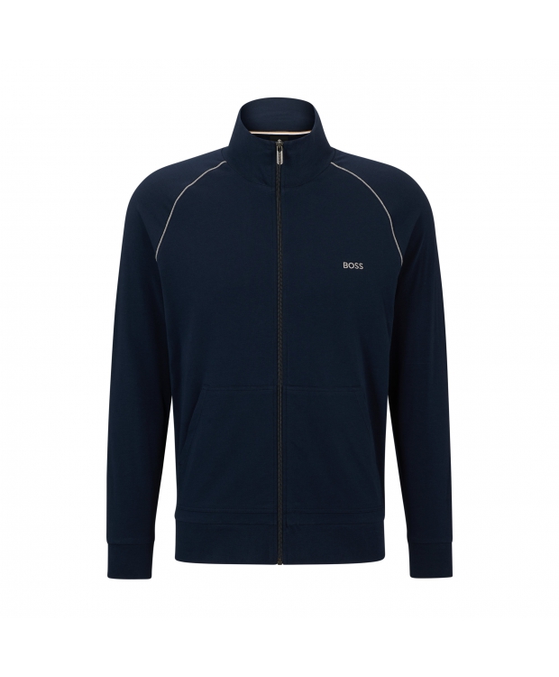 BOSS Mix&Match sweatshirtjakke i mørkeblå til herre billede 2