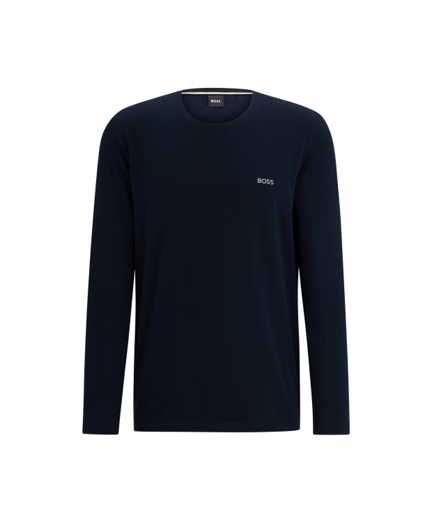 BOSS Mix&Match langærmet T-shirt i mørkeblå til herre billede 1