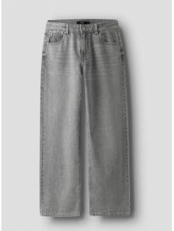LMTD Bett wide fit-jeans i lysegrå til piger