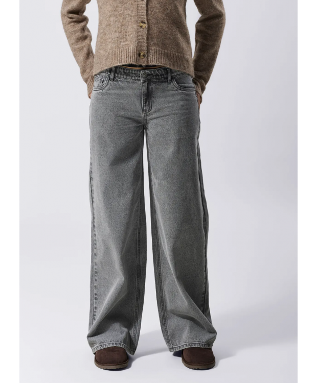 LMTD Kizza wide fit-jeans i lysegrå til piger billede 3