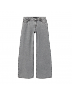 LMTD Kizza wide fit-jeans i lysegrå til piger