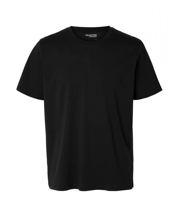 SELECTED Aspen regular fit T-shirt i sort til herre billede 2