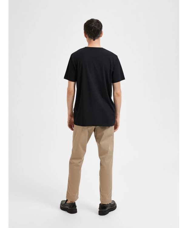 SELECTED Aspen regular fit T-shirt i sort til herre billede 3